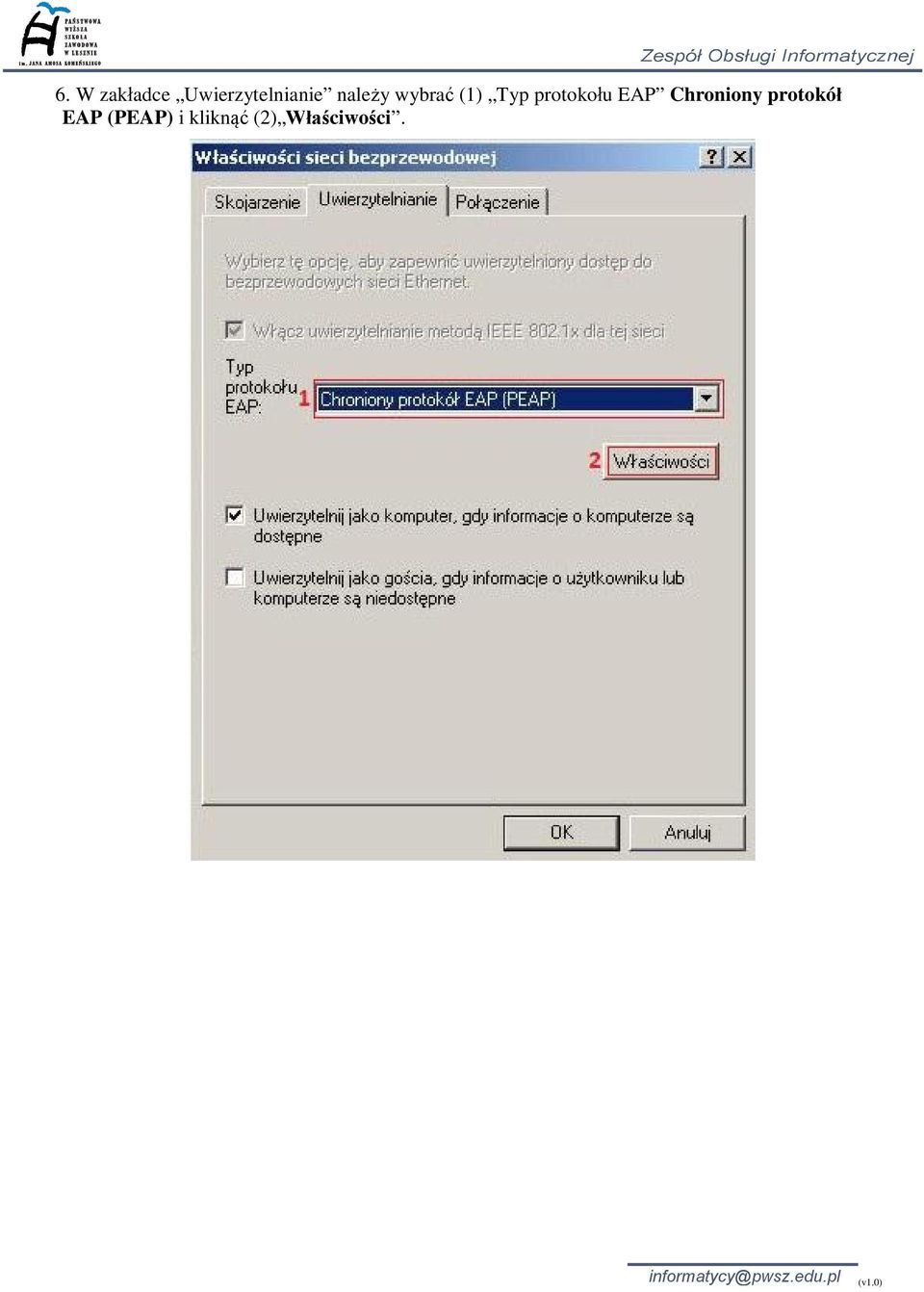 wybra (1) Typ protoko u EAP