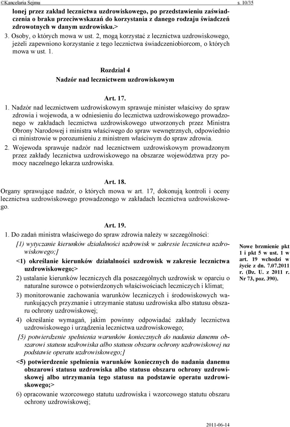 Rozdział 4 Nadzór nad lecznictwem uzdrowiskowym Art. 17