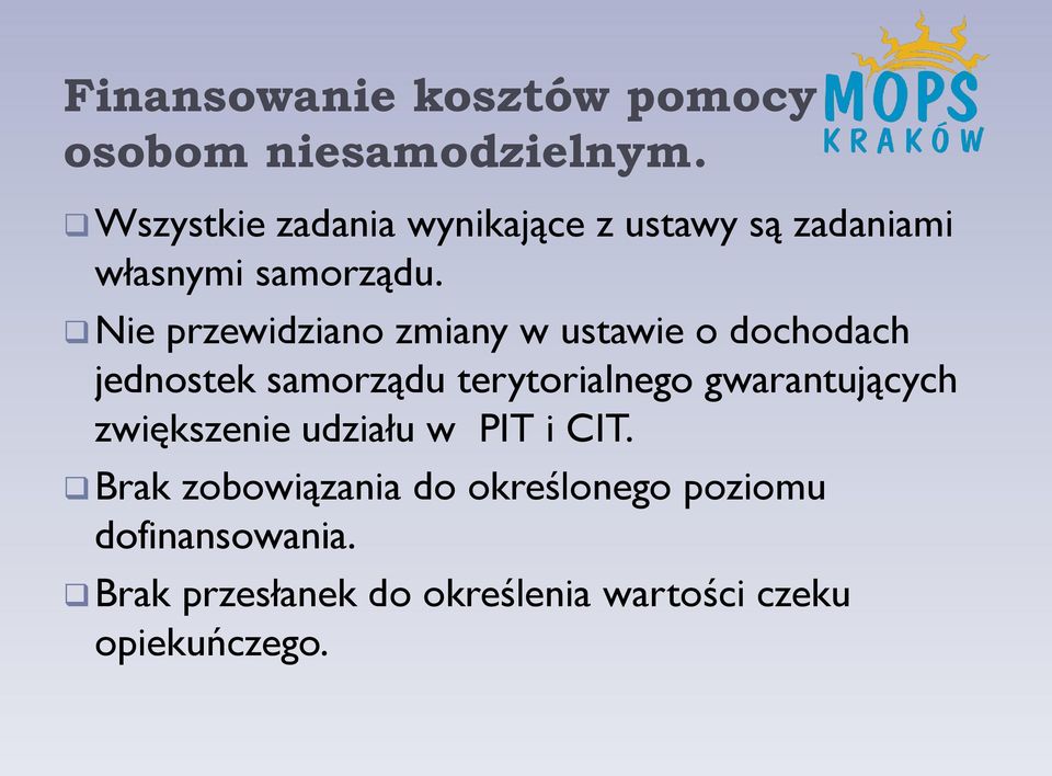 Nie przewidziano zmiany w ustawie o dochodach jednostek samorządu terytorialnego