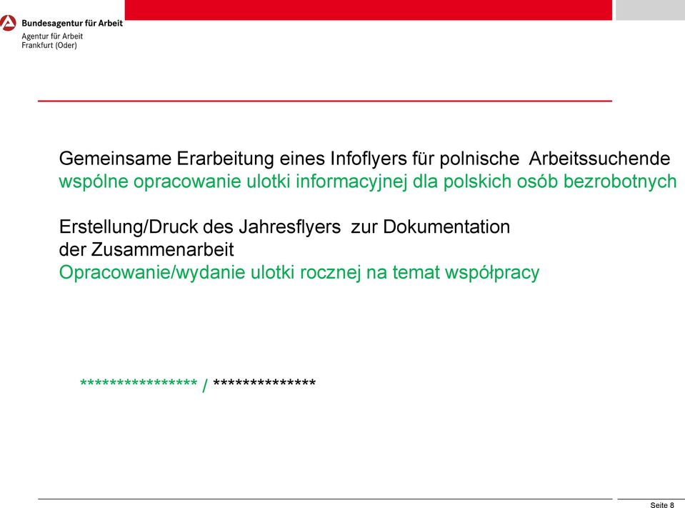 Erstellung/Druck des Jahresflyers zur Dokumentation der Zusammenarbeit