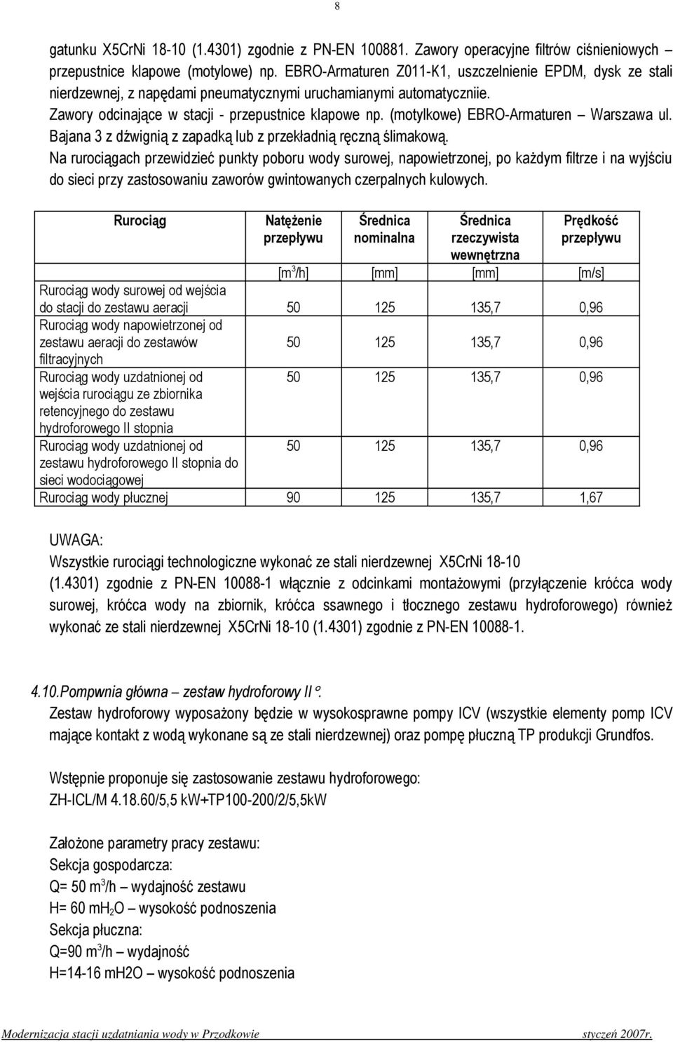 (motylkowe) EBRO-Armaturen Warszawa ul. Bajana 3 z dźwignią z zapadką lub z przekładnią ręczną ślimakową.