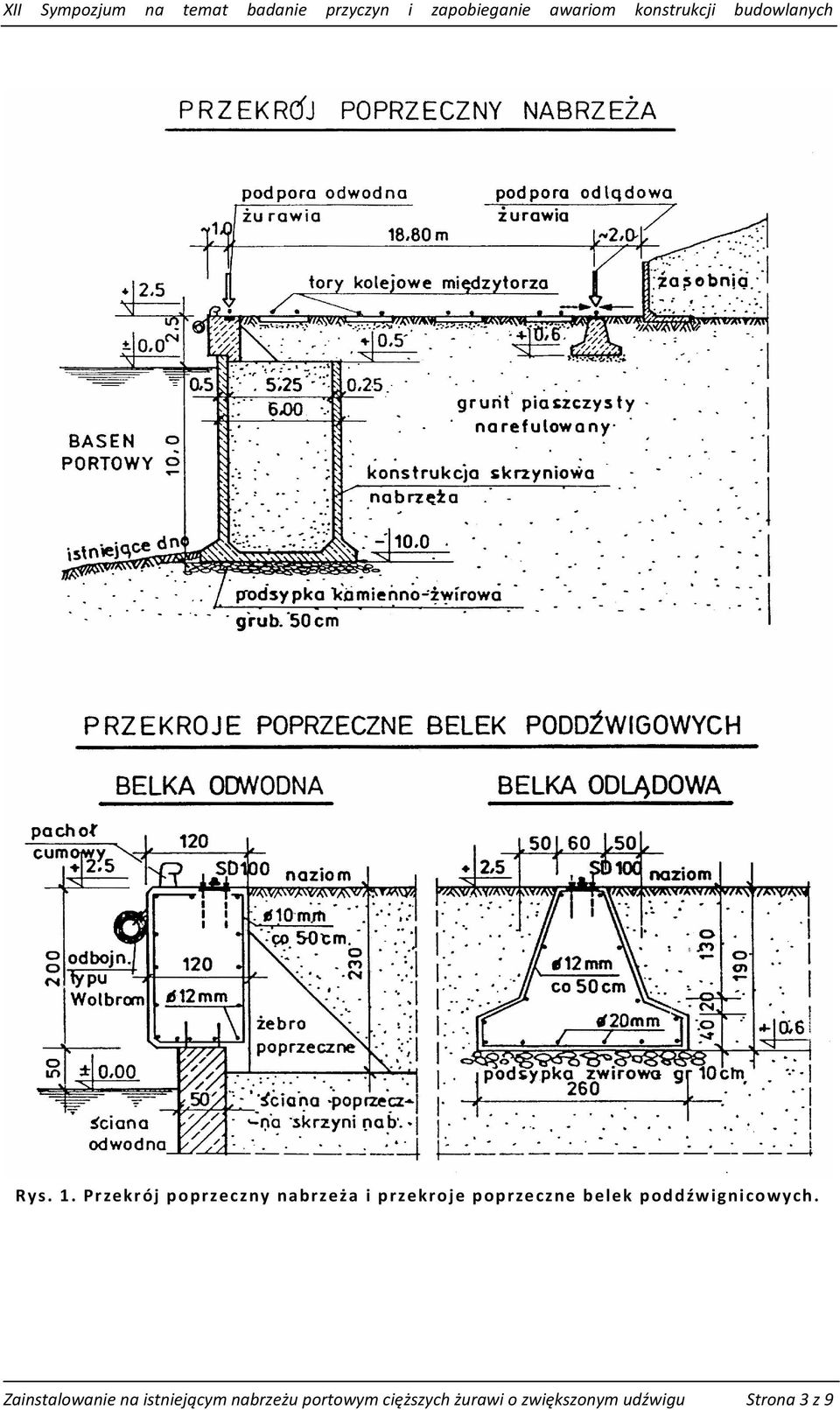 poprzeczne belek poddźwignicowych.