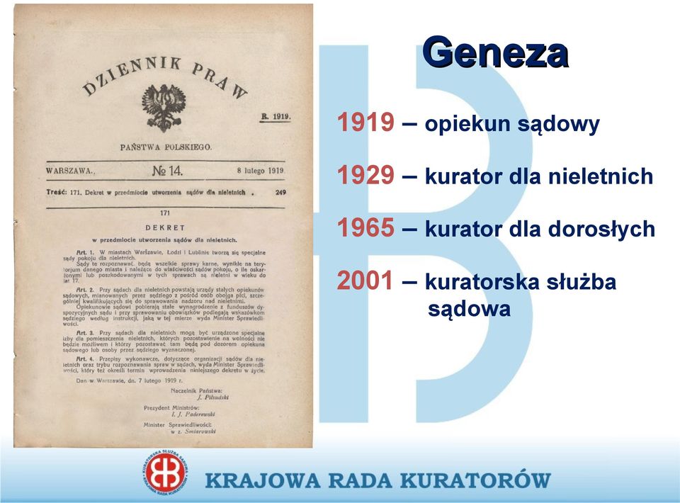 1965 kurator dla dorosłych