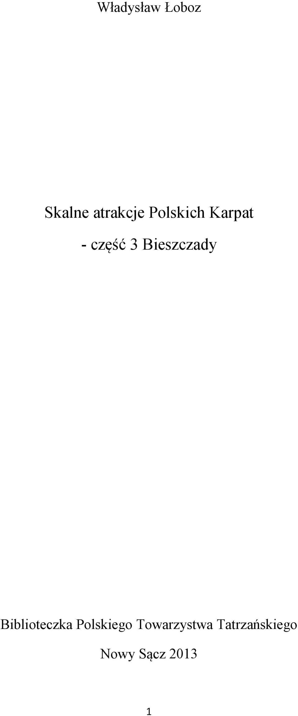 Bieszczady Biblioteczka Polskiego
