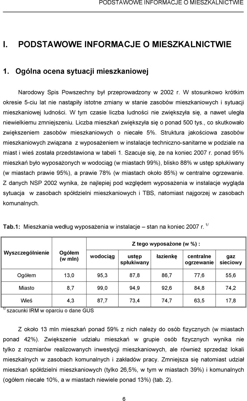 W tym czasie liczba ludności nie zwiększyła się, a nawet uległa niewielkiemu zmniejszeniu. Liczba mieszkań zwiększyła się o ponad 500 tys.