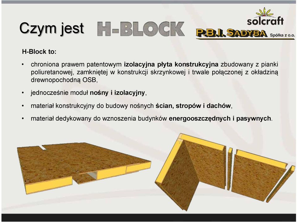 drewnopochodną OSB, jednocześnie moduł nośny i izolacyjny, materiał konstrukcyjny do budowy