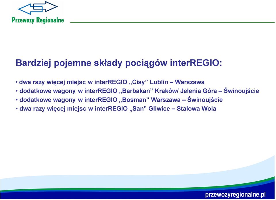 Kraków/ Jelenia Góra Świnoujście dodatkowe wagony w interregio Bosman