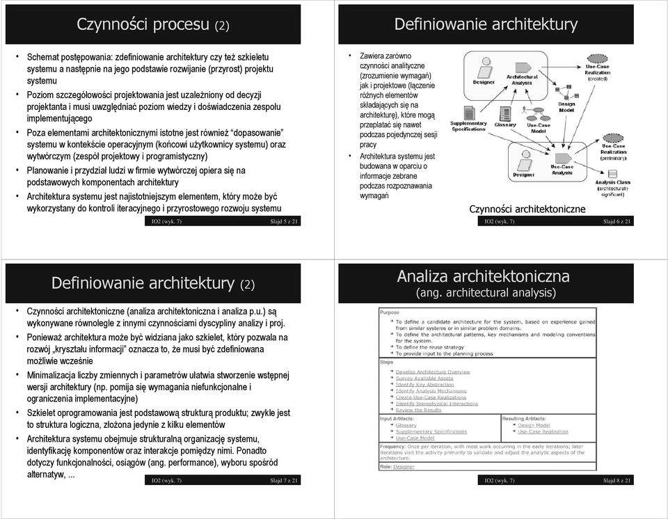 dopasowanie systemu w kontekście operacyjnym (końcowi użytkownicy systemu) oraz wytwórczym (zespół projektowy i programistyczny) Planowanie i przydział ludzi w firmie wytwórczej opiera się na