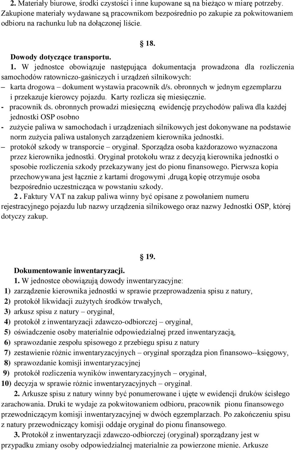 . Dowody dotyczące transportu. 1.