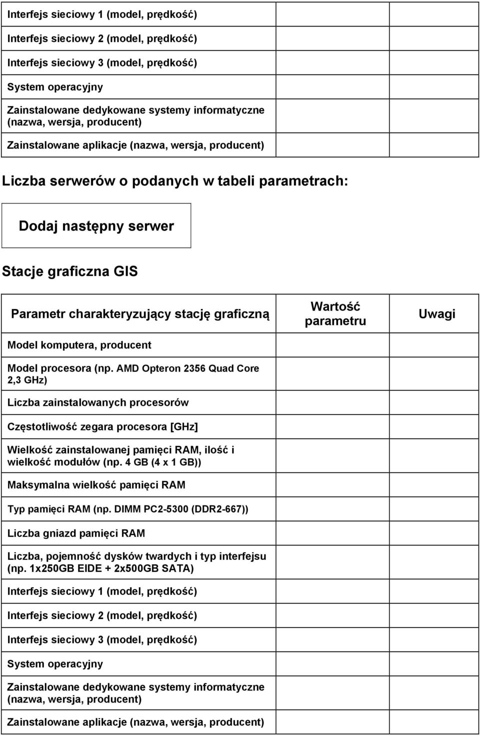 Model komputera, producent Model procesora (np.