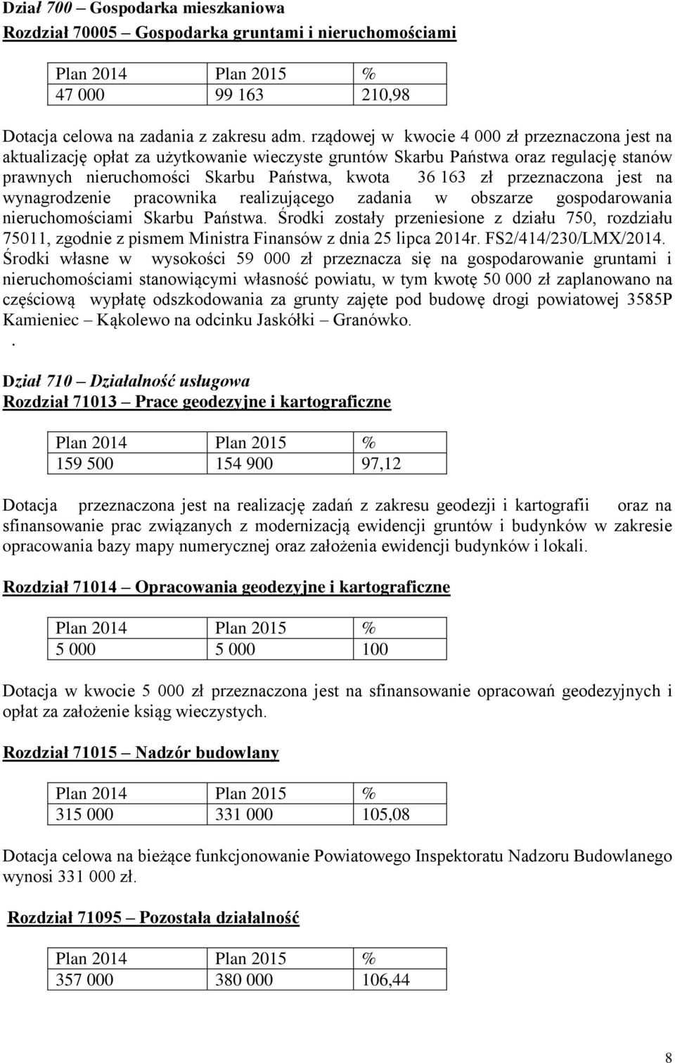 przeznaczona jest na wynagrodzenie pracownika realizującego zadania w obszarze gospodarowania nieruchomościami Skarbu Państwa.
