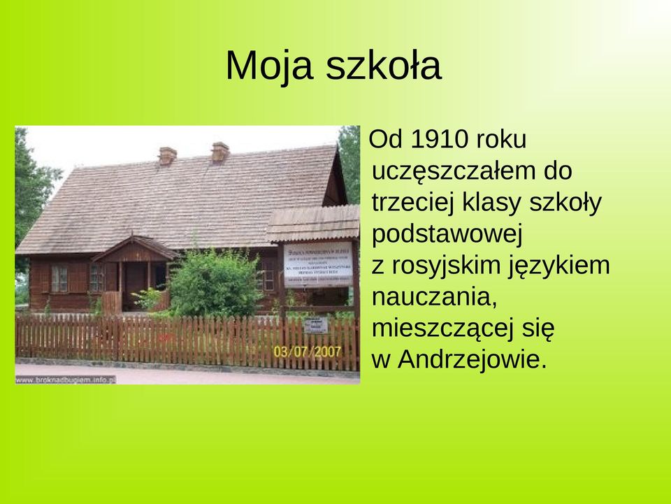 szkoły podstawowej z rosyjskim