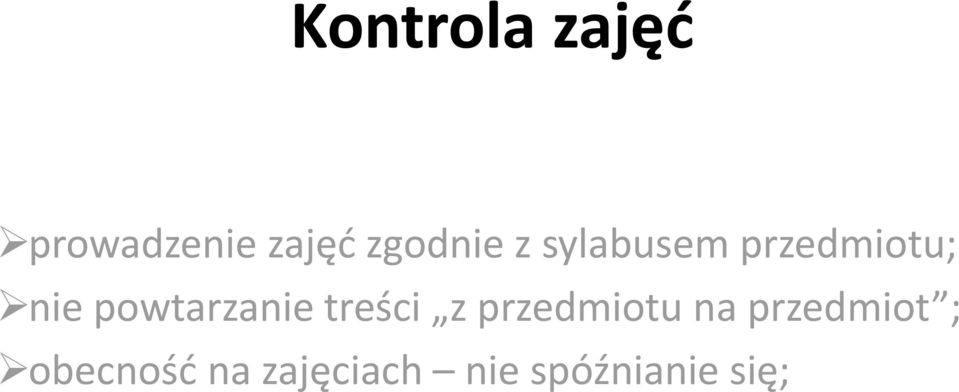 powtarzanie treści z przedmiotu na