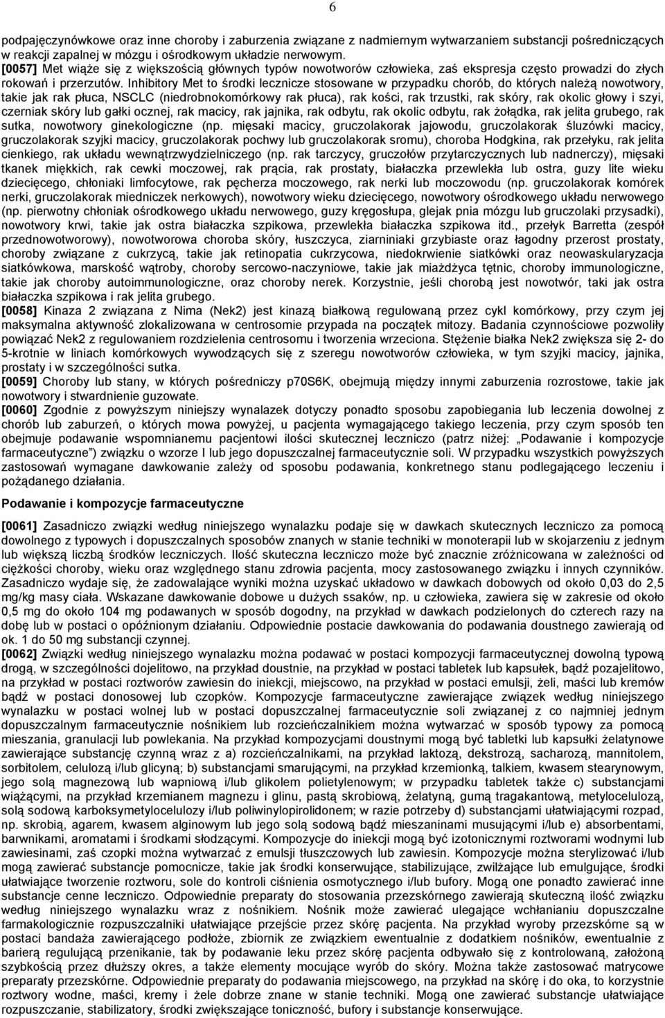 Inhibitory Met to środki lecznicze stosowane w przypadku chorób, do których należą nowotwory, takie jak rak płuca, NSCLC (niedrobnokomórkowy rak płuca), rak kości, rak trzustki, rak skóry, rak okolic
