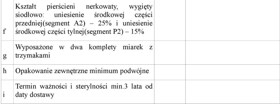 uniesienie środkowej części tylnej(segment P2) 5%