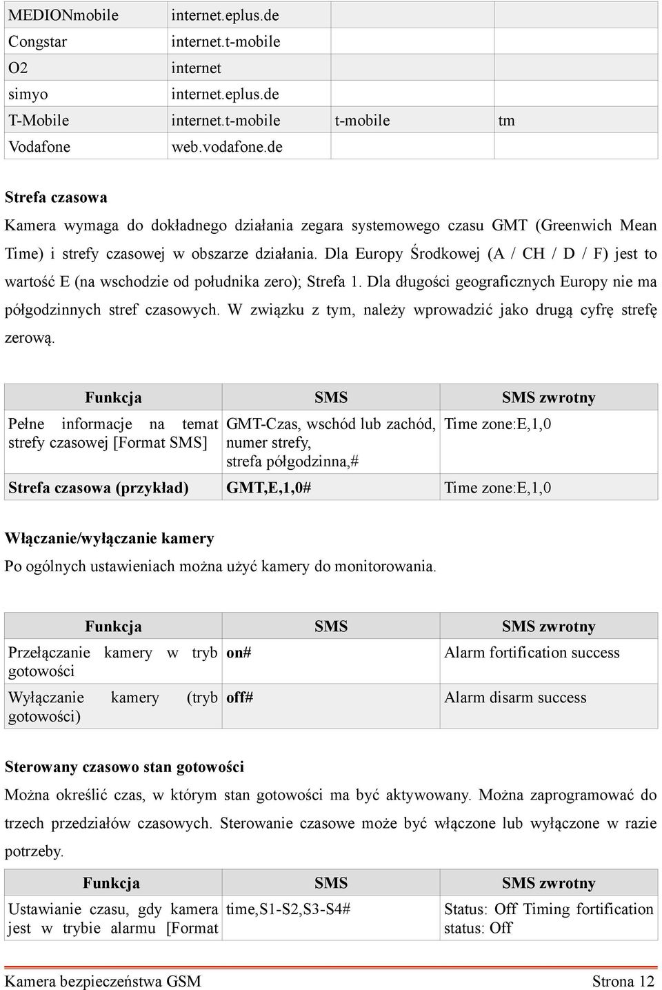 Dla Europy Środkowej (A / CH / D / F) jest to wartość E (na wschodzie od południka zero); Strefa 1. Dla długości geograficznych Europy nie ma półgodzinnych stref czasowych.