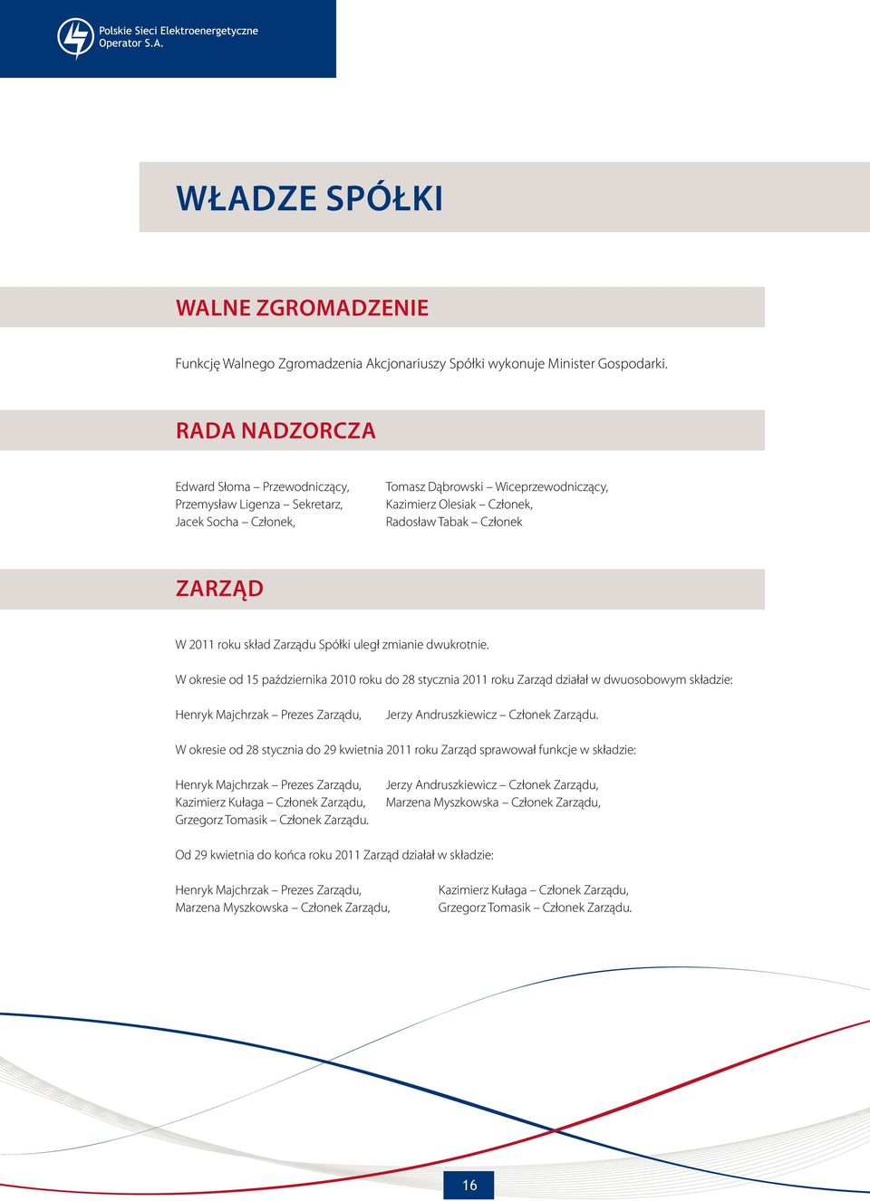 roku skład Zarządu Spółki uległ zmianie dwukrotnie.