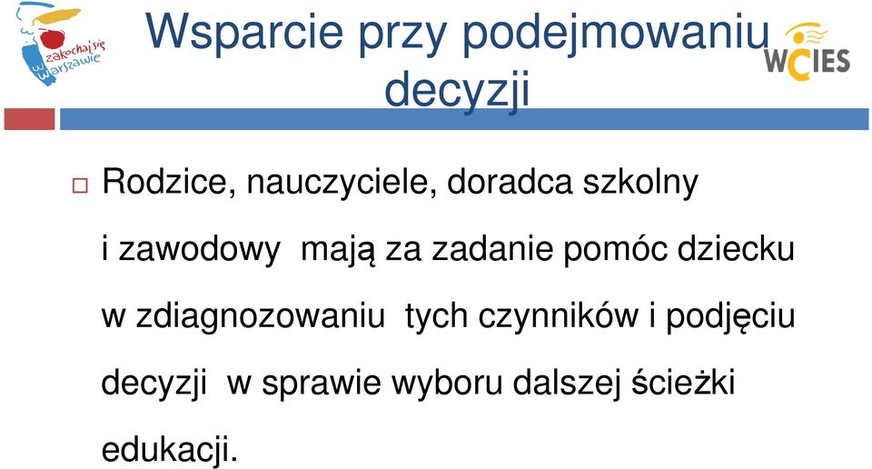 zadanie pomóc dziecku w zdiagnozowaniu tych