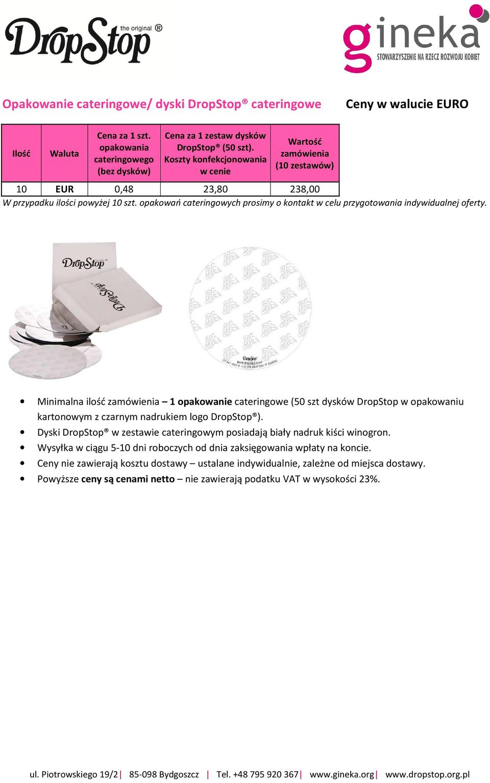 celu przygotowania indywidualnej oferty.