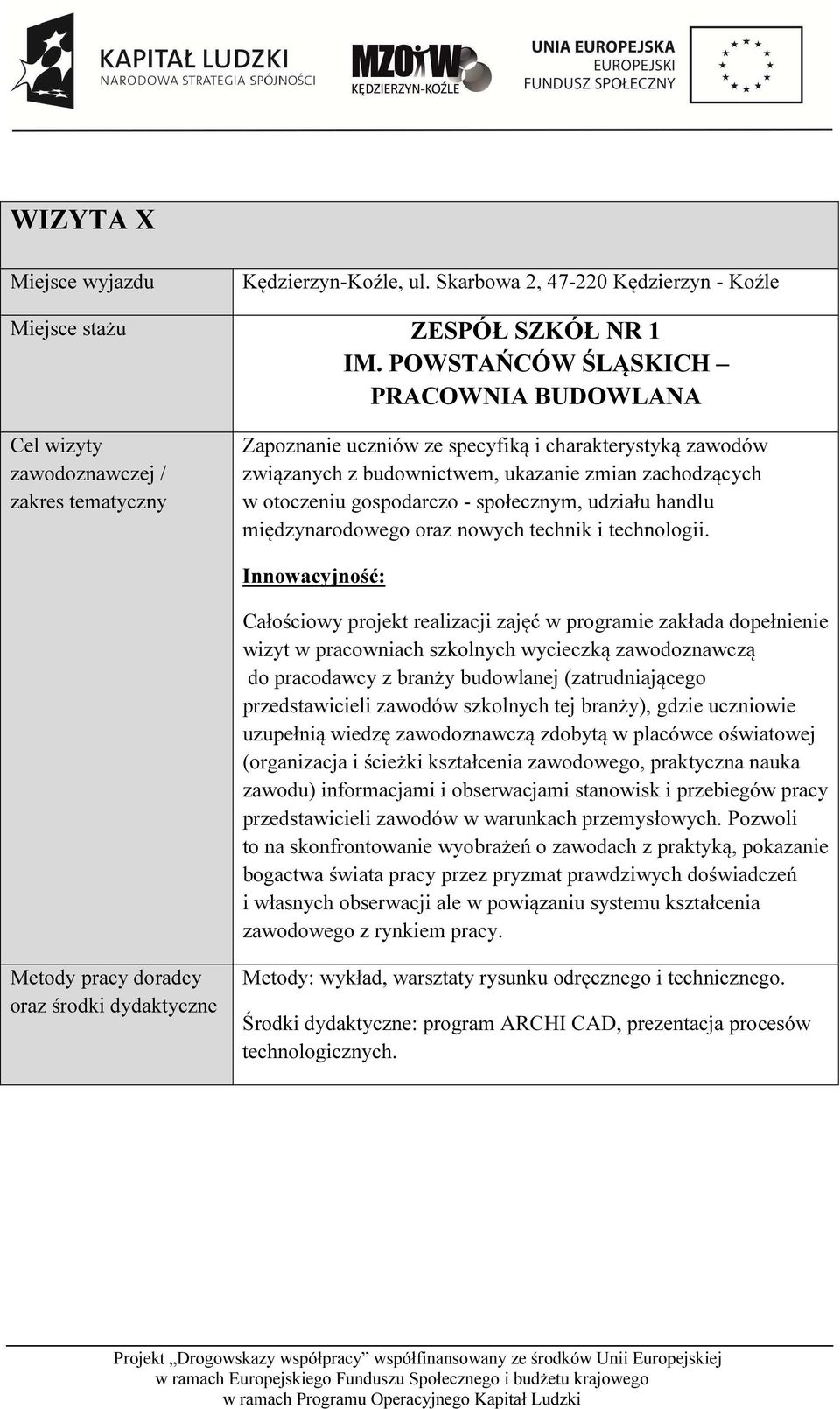 handlu międzynarodowego oraz nowych technik i technologii.