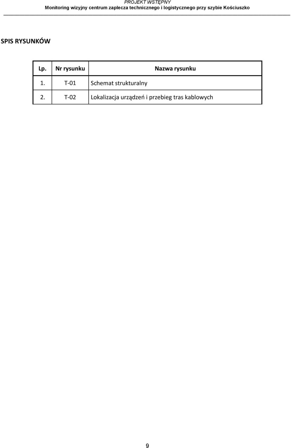 T-01 Schemat strukturalny 2.