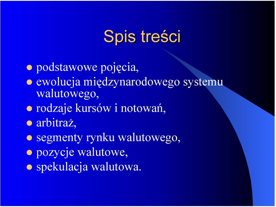 kursów i notowań, arbitraż, segmenty rynku