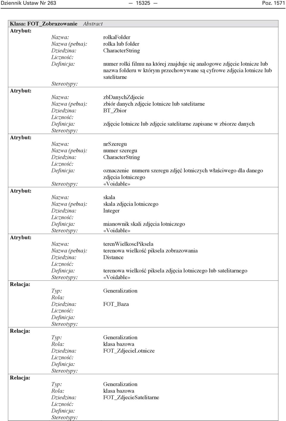 cyfrowe zdj cia lotnicze lub satelitarne zbdanychzdjecie zbiór danych zdj cie lotnicze lub satelitarne BT_Zbior zdj cie lotnicze lub zdj cie satelitarne zapisane w zbiorze danych nrszeregu numer
