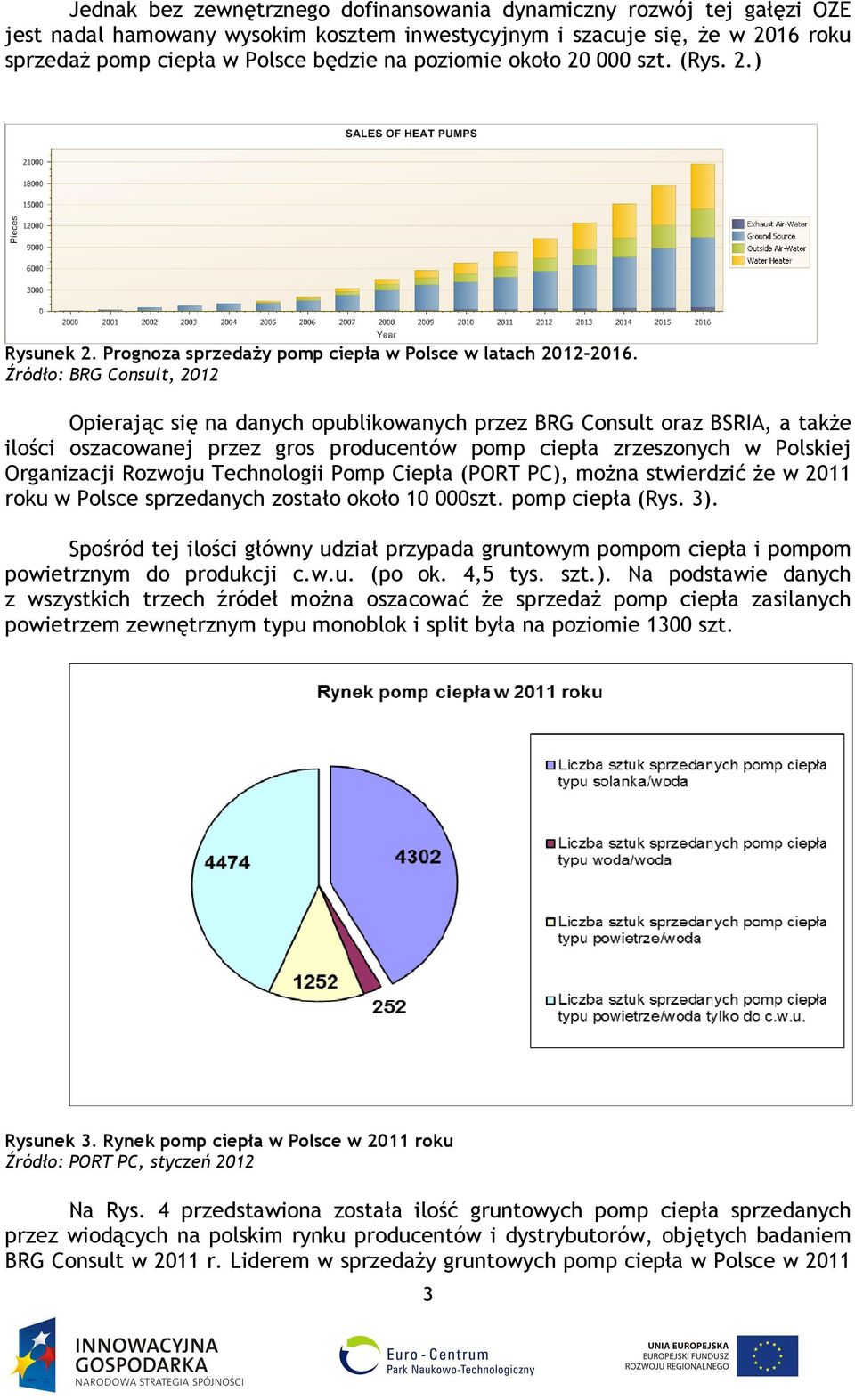 Źródło: BRG Consult, 2012 Opierając się na danych opublikowanych przez BRG Consult oraz BSRIA, a także ilości oszacowanej przez gros producentów pomp ciepła zrzeszonych w Polskiej Organizacji Rozwoju