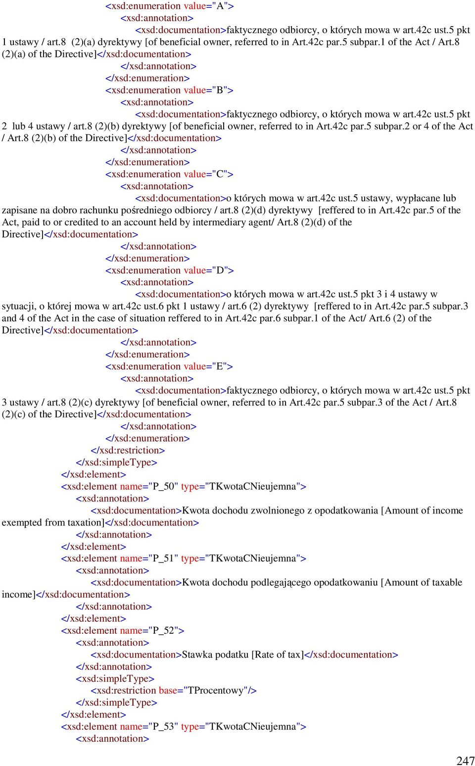 8 (2)(b) dyrektywy [of beneficial owner, referred to in Art.42c par.5 subpar.2 or 4 of the Act / Art.