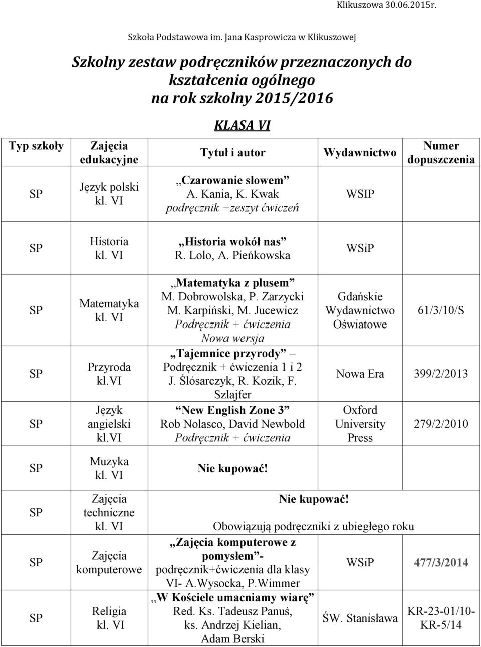 Jucewicz Nowa wersja Tajemnice przyrody 1 i 2 J. Ślósarczyk, R. Kozik, F.