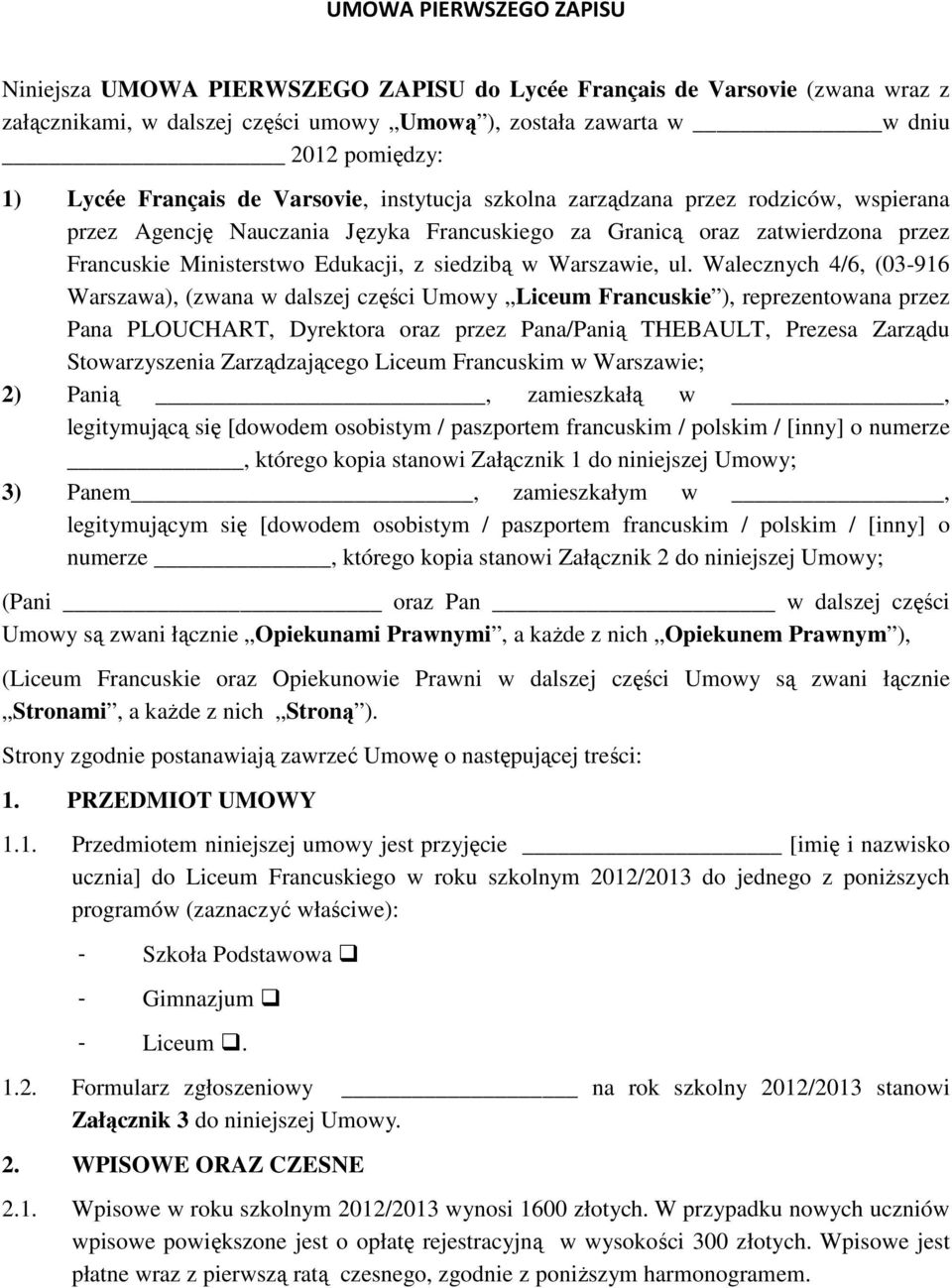 siedzibą w Warszawie, ul.