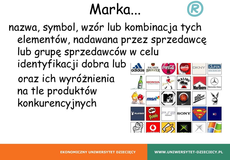 elementów, nadawana przez sprzedawcę lub grupę