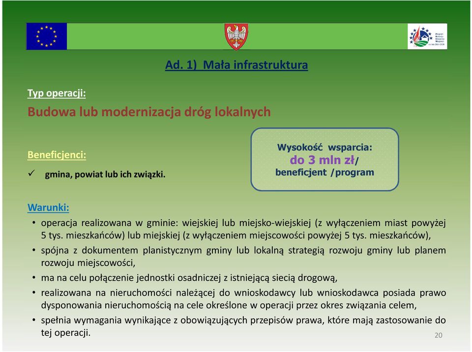 mieszkańców) lub miejskiej (z wyłączeniem miejscowości powyżej 5 tys.