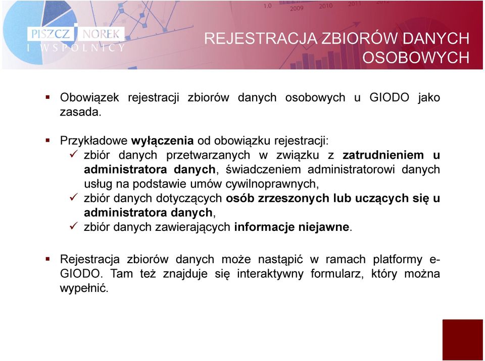 świadczeniem administratorowi danych usług na podstawie umów cywilnoprawnych, zbiór danych dotyczących osób zrzeszonych lub uczących