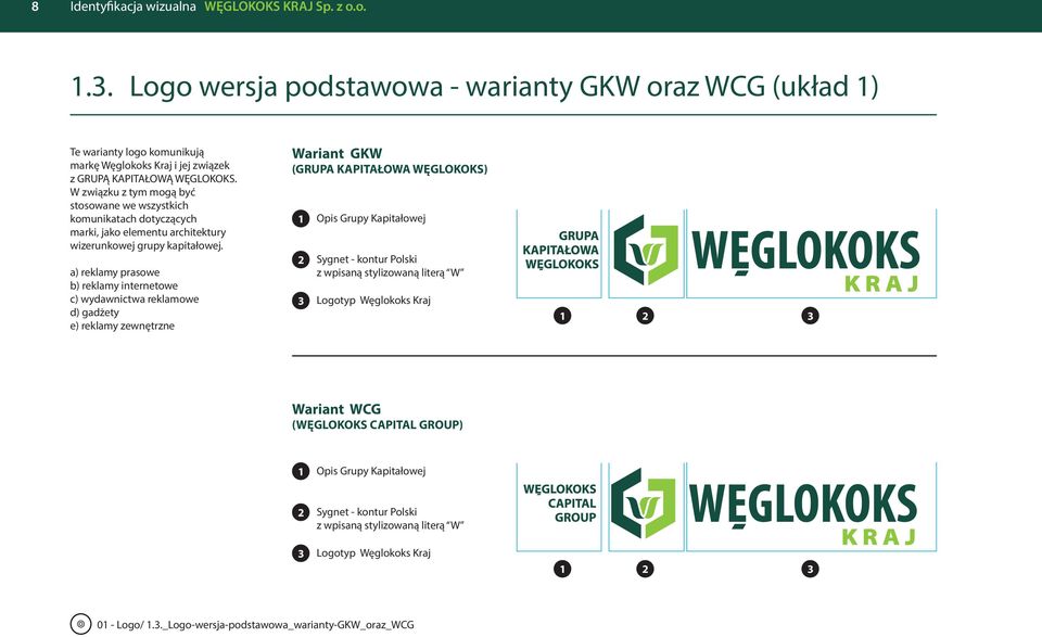 W związku z tym mogą być stosowane we wszystkich komunikatach dotyczących marki, jako elementu architektury wizerunkowej grupy kapitałowej.