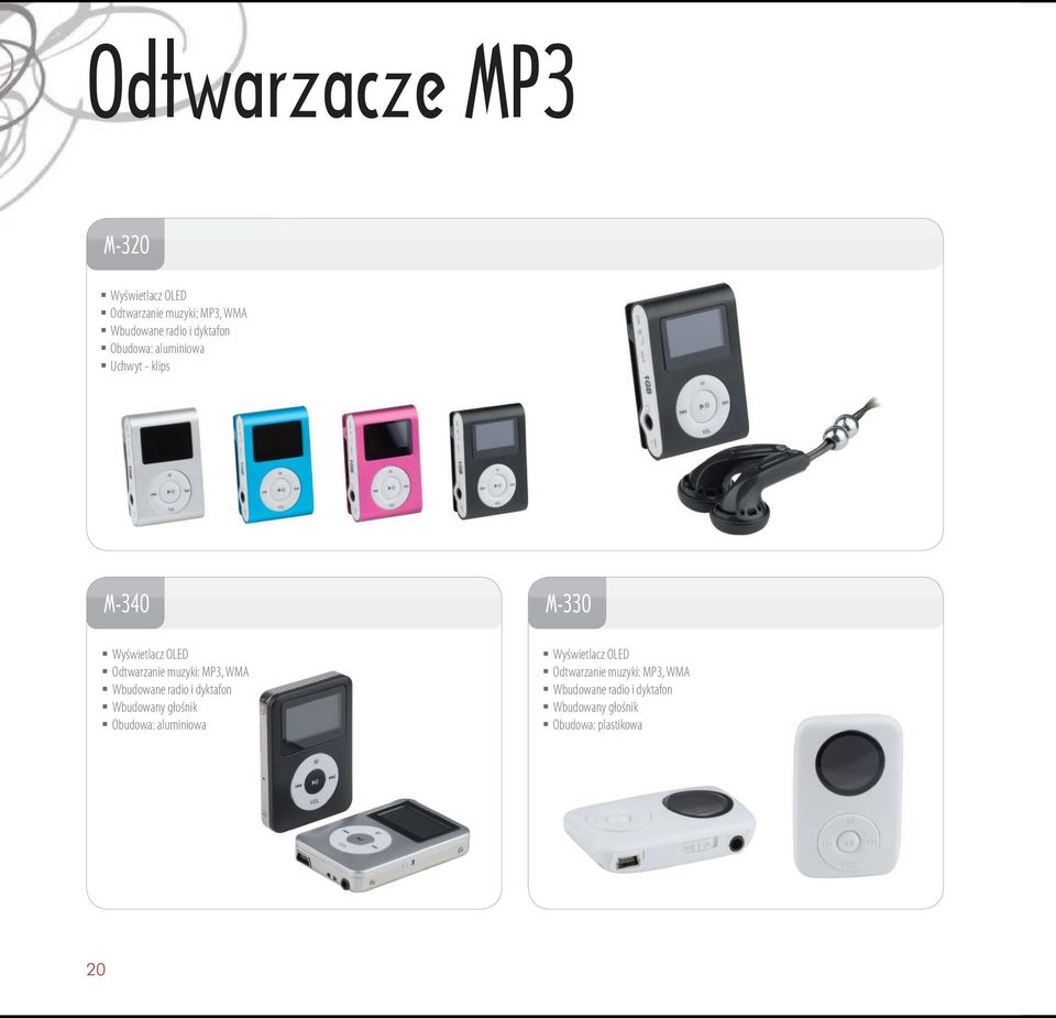 radio i dyktafon Wbudowany głośnik Obudowa: aluminiowa Wyświetlacz OLED