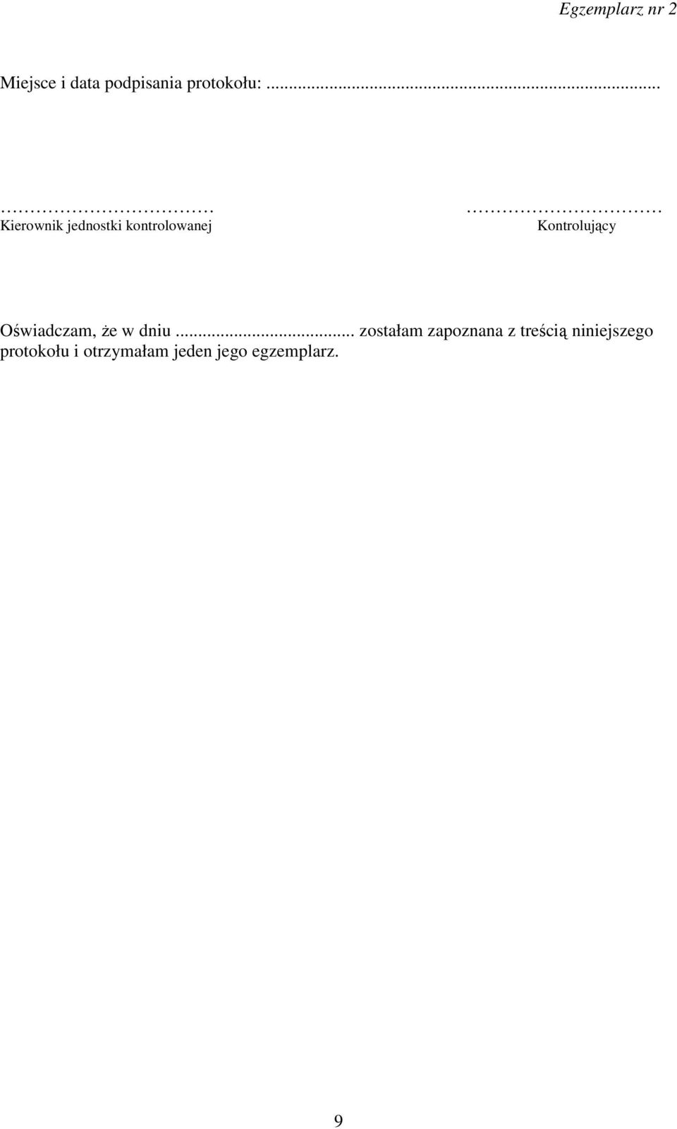 Oświadczam, że w dniu.