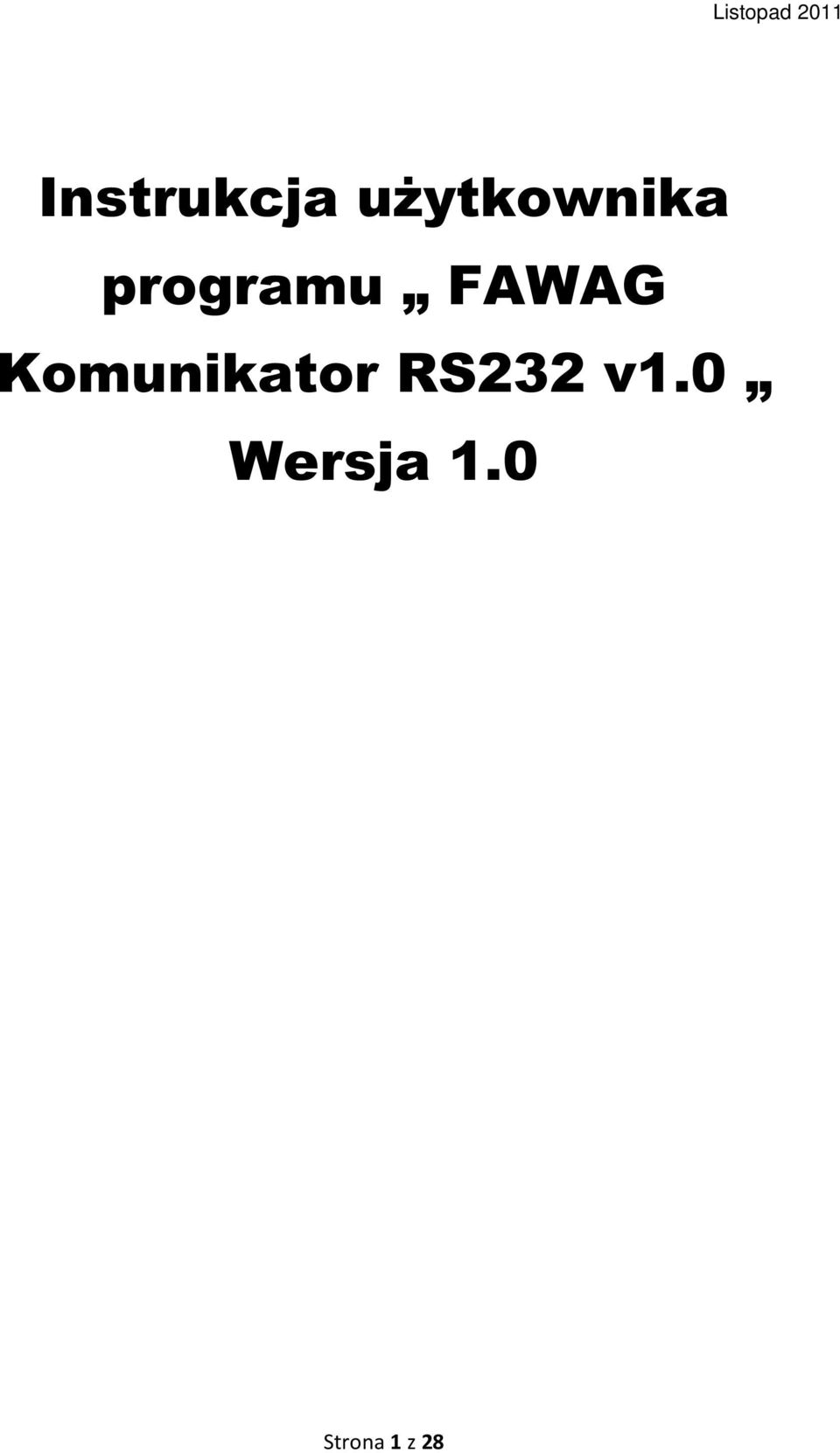 FAWAG Komunikator RS232