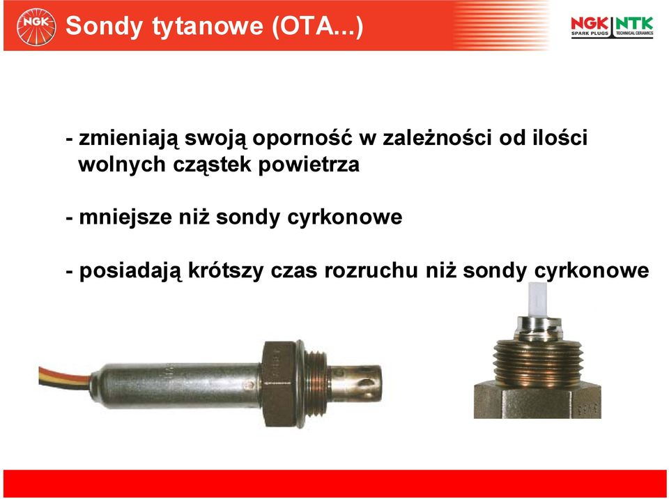 ilości wolnych cząstek powietrza - mniejsze