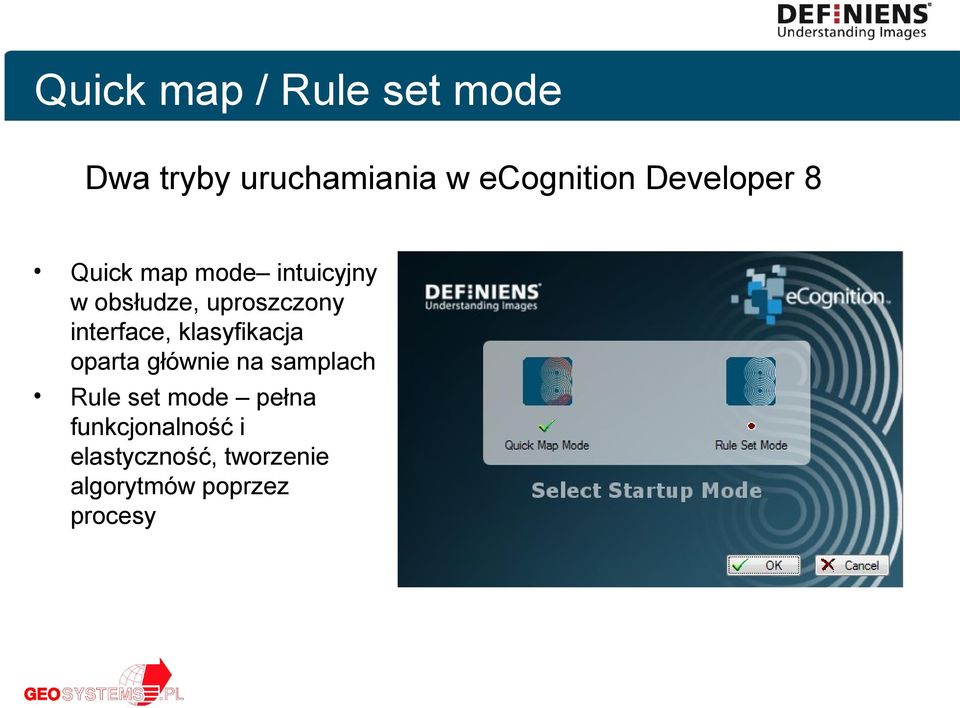 interface, klasyfikacja oparta głównie na samplach Rule set mode