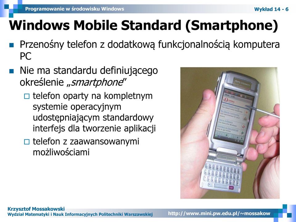 określenie smartphone telefon oparty na kompletnym systemie operacyjnym