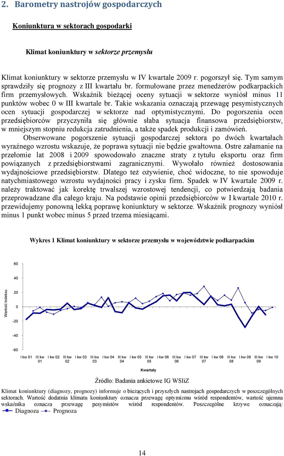 Wskaźnik bieżącej oceny sytuacji w sektorze wyniósł minus 11 punktów wobec 0 w artale br. Takie wskazania oznaczają przewagę pesymistycznych ocen sytuacji gospodarczej w sektorze nad optymistycznymi.