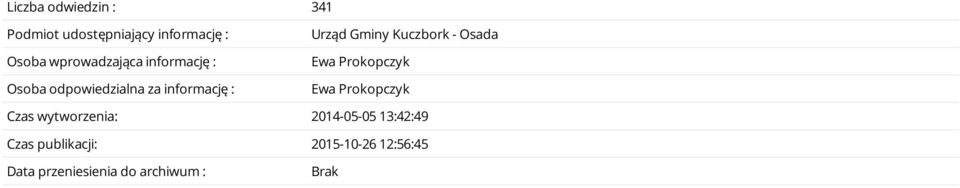 Gminy Kuczbork - Osada Ewa Prokopczyk Ewa Prokopczyk Czas wytworzenia: