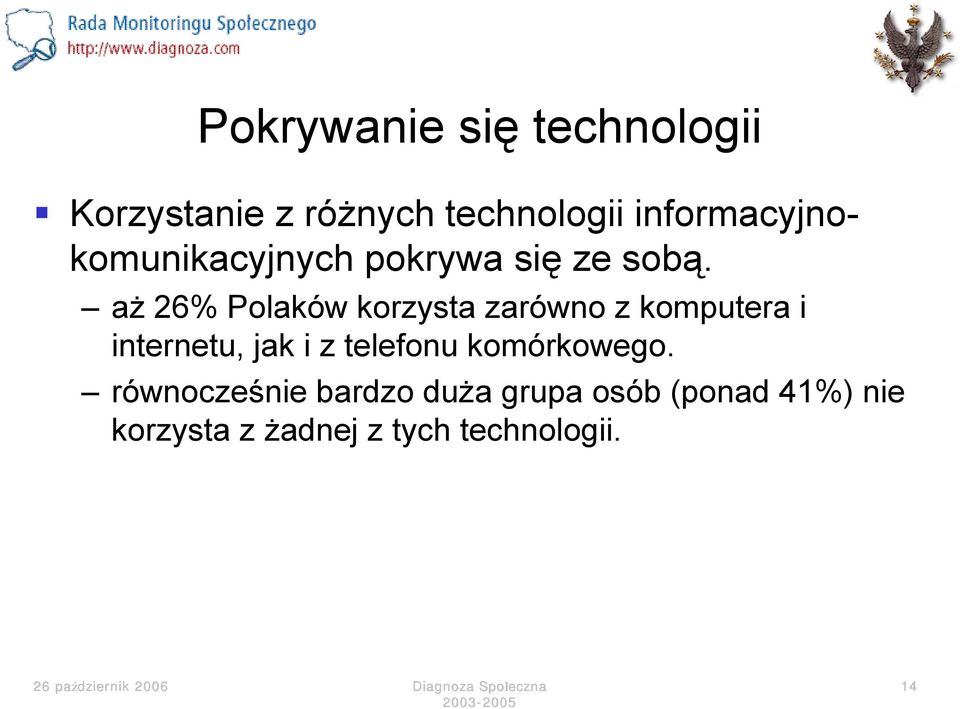 aż 26% Polaków korzysta zarówno z komputera i internetu, jak i z