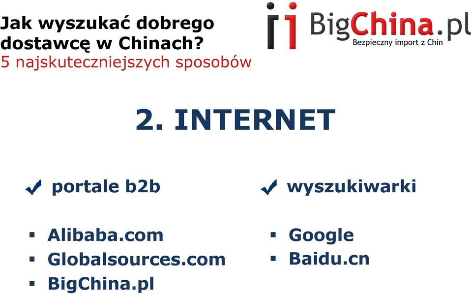 INTERNET portale b2b wyszukiwarki Alibaba.