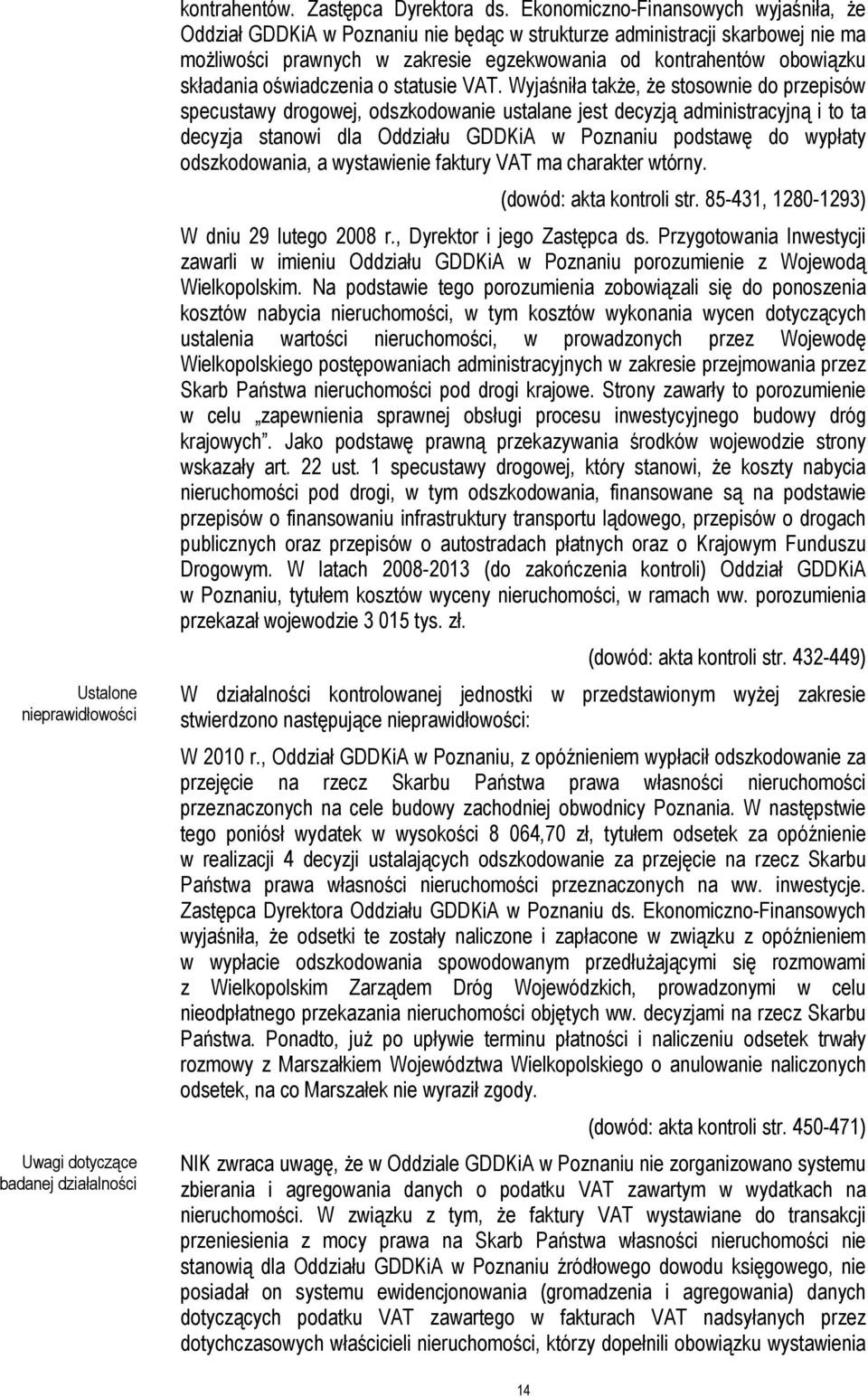 oświadczenia o statusie VAT.