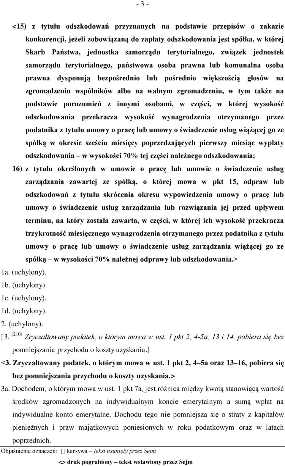 na walnym zgromadzeniu, w tym także na podstawie porozumień z innymi osobami, w części, w której wysokość odszkodowania przekracza wysokość wynagrodzenia otrzymanego przez podatnika z tytułu umowy o