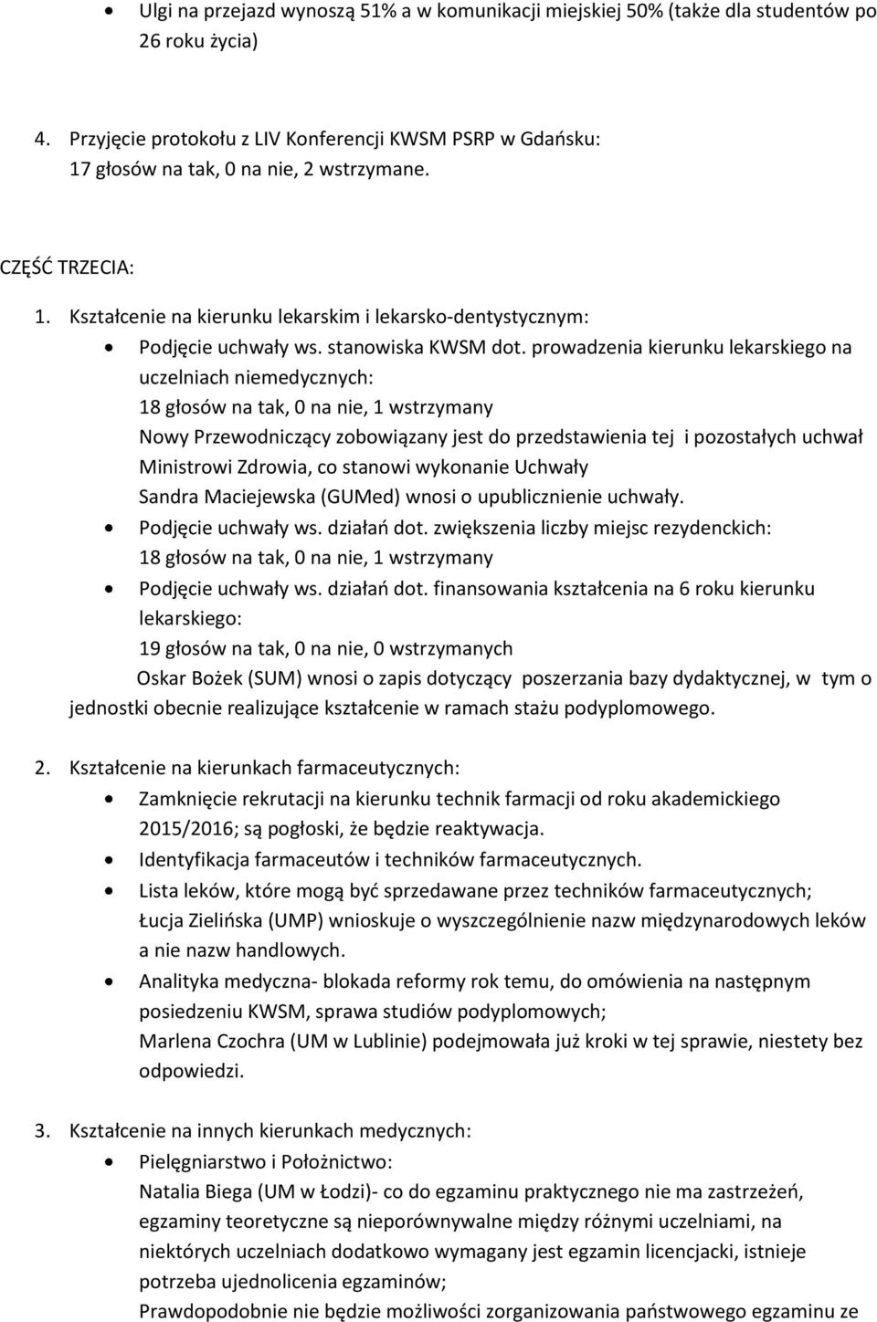 stanowiska KWSM dot.