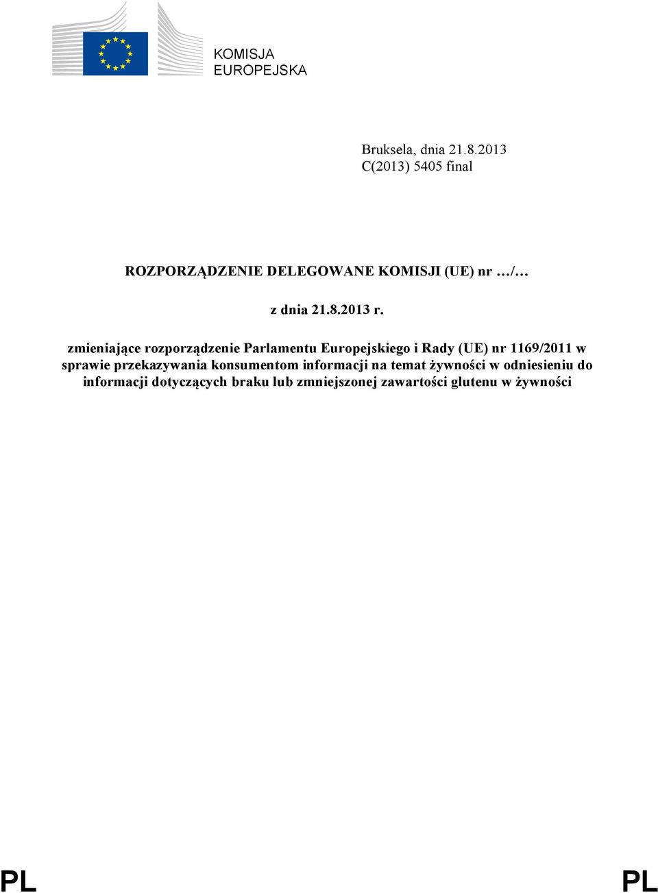 zmieniające rozporządzenie Parlamentu Europejskiego i Rady (UE) nr 1169/2011 w sprawie