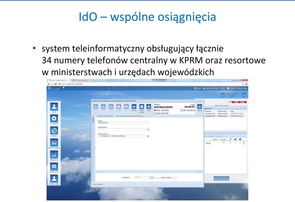 numery telefonów centralny w KPRM oraz